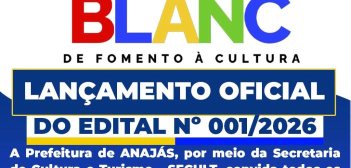 Convite Lançamento oficial do Edital Nº 001/2026 – Aldir Blanc