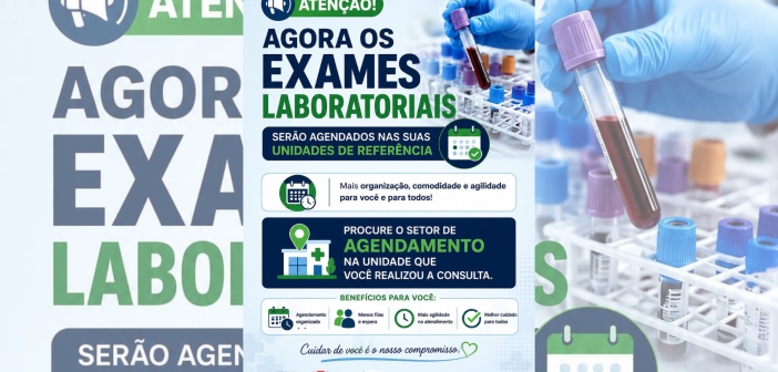 Atenção: agora enxames laboratoriais serão agendados nas suas unidades de referência.